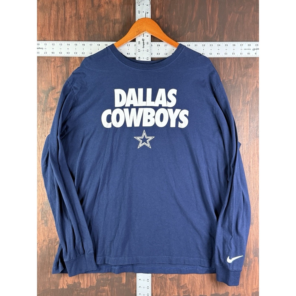Nike Dallas Cowboys On Field Long Sleeve T Shirt Men's Size 2XL Dark Blue EUC